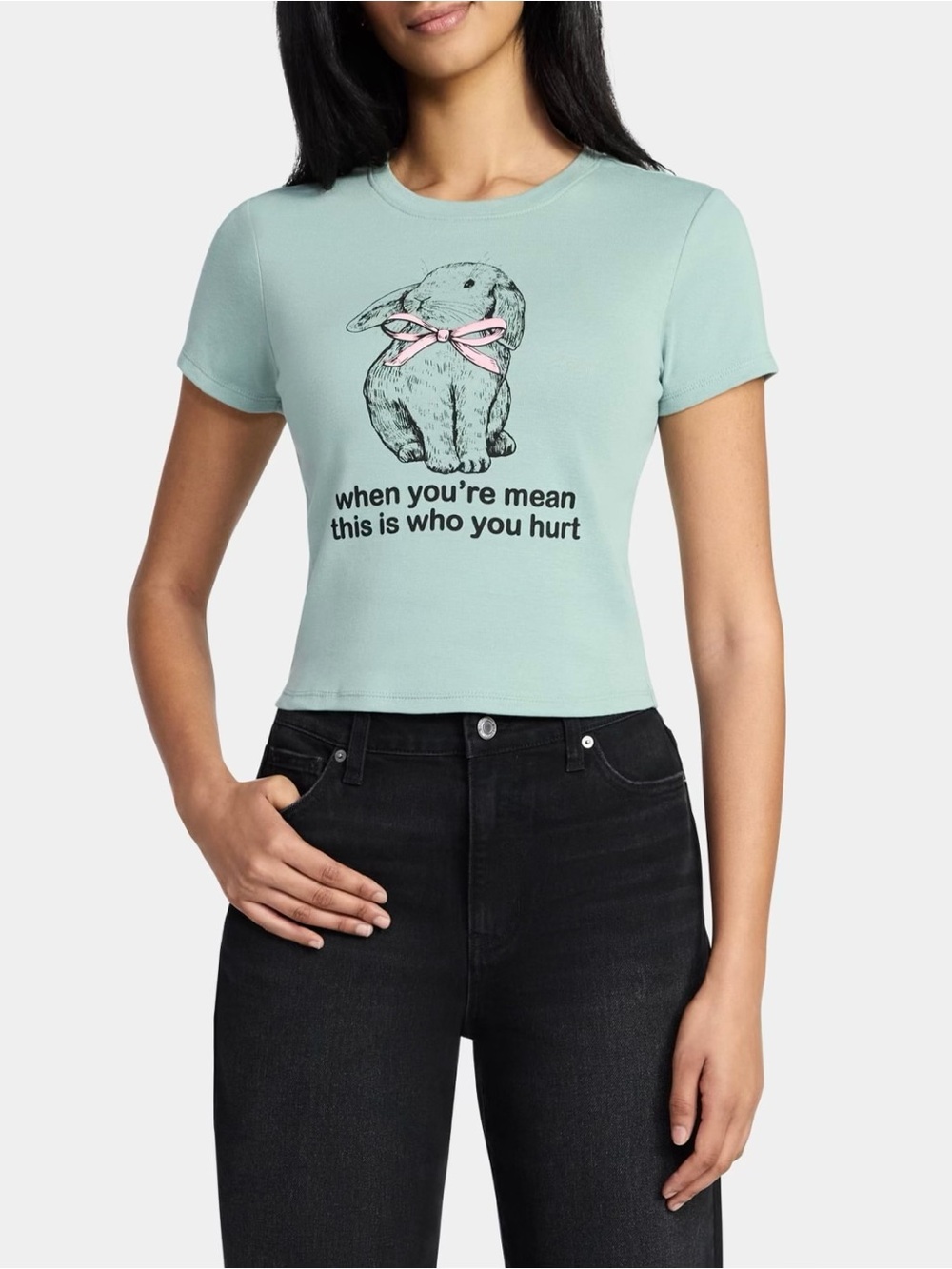 This Is Who You Hurt Graphic Cropped Baby Tee